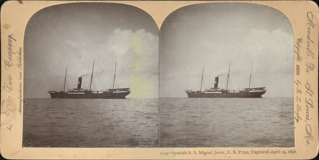 Spanish S.S. Miguel Jover, U.S. Prize, Captured April 24, 1898.